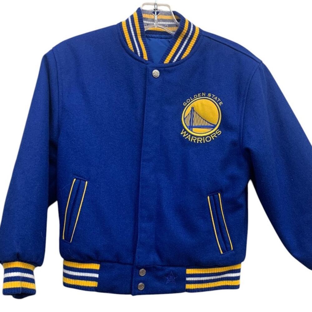 Golden State Warriors‎ JH Design Reversible Wool Logo Jacket sz 5/6